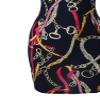 Made by Emma Casual Crew Neck Printed Sexy Stretchy Body-con Fitted Mini Dress Navy Gold S view 4