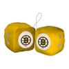 FANMATS 32002 Boston Bruins Team Color Fuzzy Dice Dcor 3" Set view 1