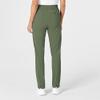 Women's High Waist Slim Leg Scrub Pant, Olive, 2X P view 4