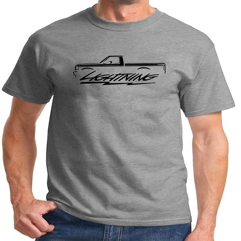 1993 1994 1995 Ford SVT Lightning F150 Truck Classic Outline Design Print Tshirt XX-Large Grey