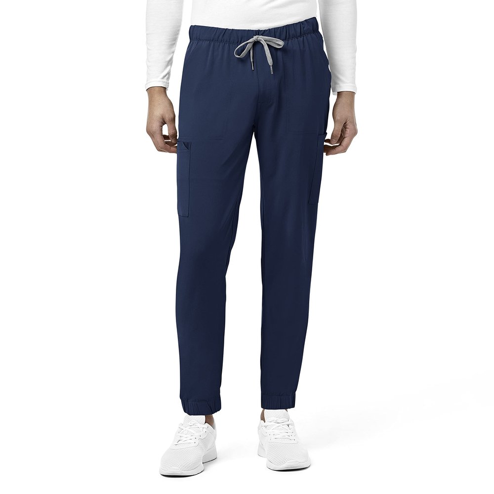 WonderWink Mens Renew Men's Jogger Medical Scrubs Pants, Navy, 3X-Large US