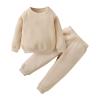 SOBOWO 5t Sweatsuits Toddler Boy Sweatshirt Baby Boys Winter Clothes Long Sleeve Pullover Sweatshirt Pants 2Pcs Kids Winter Outfits Set (Beige, 4-5T) view 1
