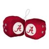 FANMATS 32006 Alabama Team Color Fuzzy Dice Dcor 3" Set view 1