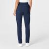 Women's High Waist Slim Leg Scrub Pant, Navy, 1X P view 4