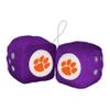 FANMATS 32007 Clemson Team Color Fuzzy Dice Dcor 3" Set view 1
