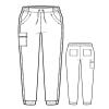 WonderWink Womens Renew Women's Jogger Medical Scrubs Pants, Navy, Small US view 2