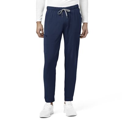WonderWink Mens Renew Men's Jogger Medical Scrubs Pants, Navy, Small Tall US