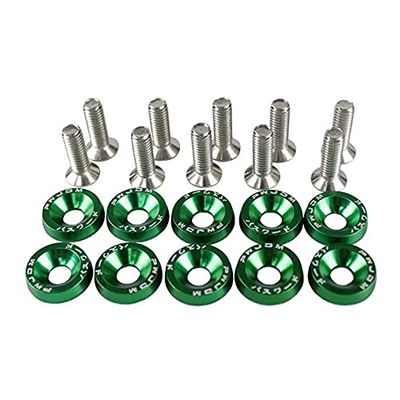 10Pcs Electric Scooter Fasteners Screws Handle Bar Screws Washers for Dualtron 1 2 3 Thunder Eagel Ultra Zero 9 KAABO Parts (Green)