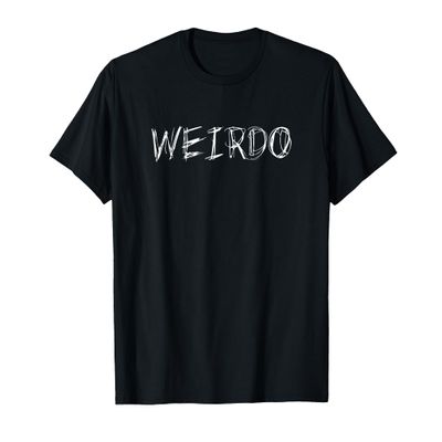 WEIRDO Punk Dark Emo Funny Goth Heavy Rock Music T-Shirt