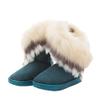 EXXE&OYYO Women Faux Fur Tassel Outdoor Winter Snow Rain Boots Long Snow Ankle Boots (Blue 2,7) view 1