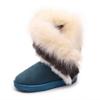 EXXE&OYYO Women Faux Fur Tassel Outdoor Winter Snow Rain Boots Long Snow Ankle Boots (Blue 2,7) view 2
