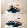 EXXE&OYYO Women Faux Fur Tassel Outdoor Winter Snow Rain Boots Long Snow Ankle Boots (Blue 2,7) view 3