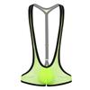 Hedmy Men's See Through Mesh Fishnet Suspenders Wrestling Singlet Y-Back Leotard Hipster Bodysuits Green One Size view 1