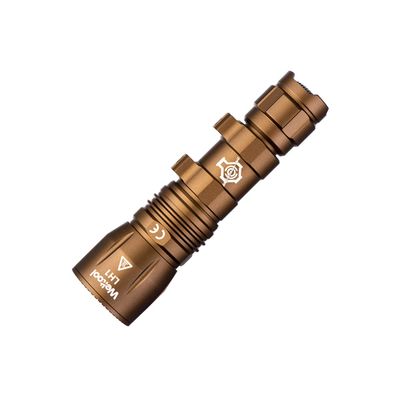 Weltool W35A White Light LED Weapon Mounted Light89,600 Candela653 Yards Beam Distance, 686 LumensScoutlight Style Compact Tactical Light (FDE)