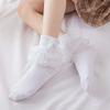 2 Pairs First Communion Socks Bow Pearls White Frilly Christening Baptism Socks Layer Lace Trim Baby Ruffle Socks for Girls (5-6 Years) view 4