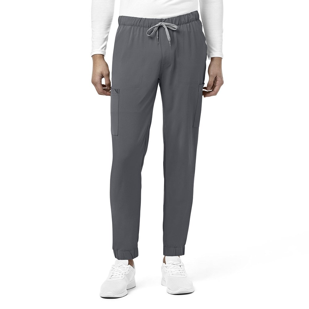 WonderWink Mens Renew Jogger Medical Scrubs Pants, Pewter, Medium US