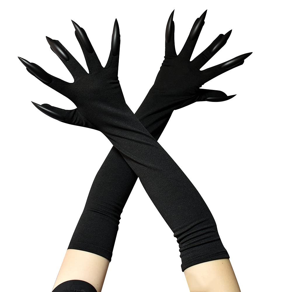 MioCloth Claws Gloves Long Nails Fingernail Fake Finger Halloween Costume Cosplay Party