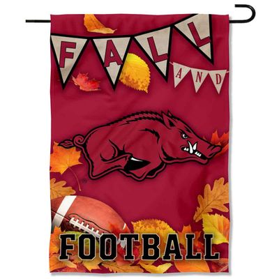 Arkansas Razorbacks Fall Leaves Football Season Garden Yard Flag