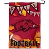 Arkansas Razorbacks Fall Leaves Football Season Garden Yard Flag view 1
