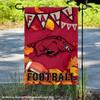 Arkansas Razorbacks Fall Leaves Football Season Garden Yard Flag view 2