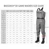 BASSDASH 3D Boot Foot Game Wader Heather Grey Ultra High Strength PVC Fishing Hunting Chest Waders for Men view 3