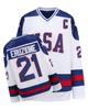 YWIES Hockey Jersey of USA 1980 Olympic Team Jerseys #21 Mike Eruzione Stitched Letters and Numbers White S-XXXL view 1