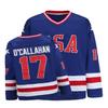 Hockey Jersey of USA 1980 Olympic Team Jerseys #17 Jack O'Callahan Stitched Letters and Numbers Blue S-XXXL view 1