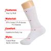 AWS/American Made Solid Cotton Cushion Crew Socks for Men Breathable Athletic Sport Socks (White 3 Pairs, Shoe Size 9 to 11) view 3
