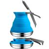 Geiserailie 1.5l Portable Collapsible Kettle Camping Pot Collapsible Tea Kettle for Hiking Travel and Outdoors(Blue) view 1