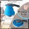 Geiserailie 1.5l Portable Collapsible Kettle Camping Pot Collapsible Tea Kettle for Hiking Travel and Outdoors(Blue) view 2
