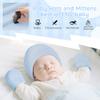 Zando Baby Hats and Mittens Infant Beanie Caps 4-Pack Dark Blue/Sky Blue/Grey/White Newborn Hospital Hat Essentials Must Haves Warm Knit Beanie Safety Anti-Scratch Gloves for Baby Boys Girls 0-6M view 2