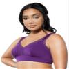 PARFAIT Dalis P5641 Women's Full Busted and Curvy Wire Free Bralette-Amethyst-36D view 3