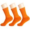 AWS/American Made Solid Cotton Cushion Crew Socks for Men Breathable Athletic Sport Socks (Orange 3 Pairs, Shoe Size 5 to 10) view 1