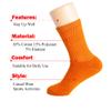 AWS/American Made Solid Cotton Cushion Crew Socks for Men Breathable Athletic Sport Socks (Orange 3 Pairs, Shoe Size 5 to 10) view 3