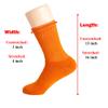 AWS/American Made Solid Cotton Cushion Crew Socks for Men Breathable Athletic Sport Socks (Orange 3 Pairs, Shoe Size 5 to 10) view 4