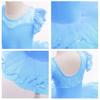 REXREII Princess Ballerina Costume for Baby Girls Ballet Dance Leotard Skirted Tutu Dress Birthday Party Lace Outfits Blue 6-7T view 4