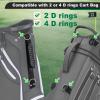 BIG TEETH Golf Bag Strap,Adjustable Padded Bag Strap Replacement,Golf Double Shoulder Bag Straps with 4Pcs Rotate Hooks (Full black) view 3