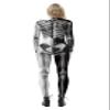 URVIP Women Halloween Skeleton Costume Stretch Skinny Catsuit Jumpsuit Bodysuit Colour-BAX-158 L view 2