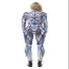 URVIP Unisex Halloween Skeleton Costume 3D Printed Stretch Skinny Bodycon Catsuit Cosplay Jumpsuit Bodysuit Colour-BAX-157 M view 2