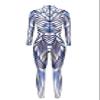 URVIP Unisex Halloween Skeleton Costume 3D Printed Stretch Skinny Bodycon Catsuit Cosplay Jumpsuit Bodysuit Colour-BAX-157 M view 4