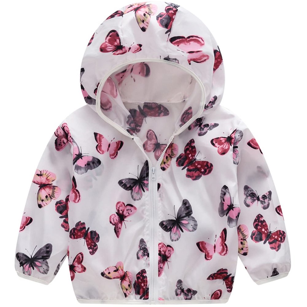 EISHOW Baby Boys Girls Outwear Lightweight Breathable Zipper Hooded Jacket Coat Toddler Windproof UV Protection Jacket (J,18-24 Months)