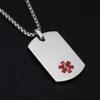 ZKXXJ Medical Alert ID Necklace and Bracelet Set for Men Women Anaphylaxis Stainless Steel Medic Identification Pendant Necklaces & Silicone Cuff Bracelets Allergy Awareness Jewelry view 3