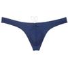 JAXFSTK Men's Tan Swim Thong Breathable Holes Bikini Swimwear Board Surf Trunks Pouch Tangas Swimsuit 3-Pack(Navy Blue) XL view 3