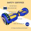 SIMATE Hoverboard, Bluetooth All Terrain Hover Boards with LED Lights and APP Control, Gifts for Kids Adults Girls Boys, for All Ages view 4