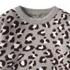 HEYDHSDC Spring and Autumn Leopard Print Sweater Kids Boy and Girl Sweaters Baby Girl Brown 5-6 Years view 4
