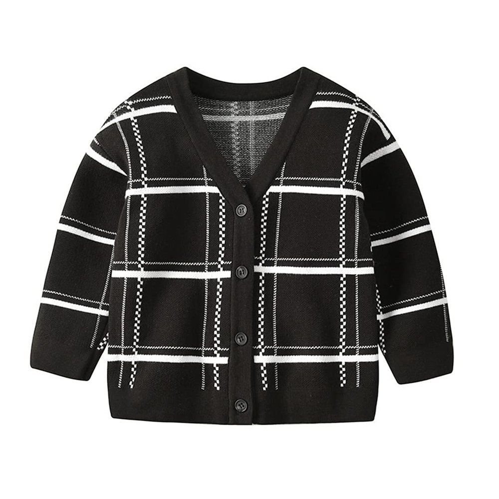 HEYDHSDC 2020 Kids Boys Autumn Winter Cardigans Sweater Cartoon V-Neck Knitted Jumper Sweaters Dark Grey 3t