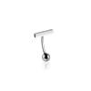 COLORFUL BLING 14g Surgical Stainless Steel Bar Belly Button Rings Set Navel Barbell Ball Studs Body Piercing Jewelry-Silver view 1