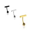COLORFUL BLING 14g Surgical Stainless Steel Bar Belly Button Rings Set Navel Barbell Ball Studs Body Piercing Jewelry-Silver view 2