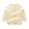 2021 Baby Boys Knitting Sweaters 100% Cotton Cardigan Spring Autumn Outfit Coat Style 2 Beige 12m