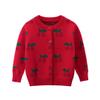 Child Girl Winter Cherry Pattern Knitted Sweater O-Neck Knit Jacket Red 4t view 1